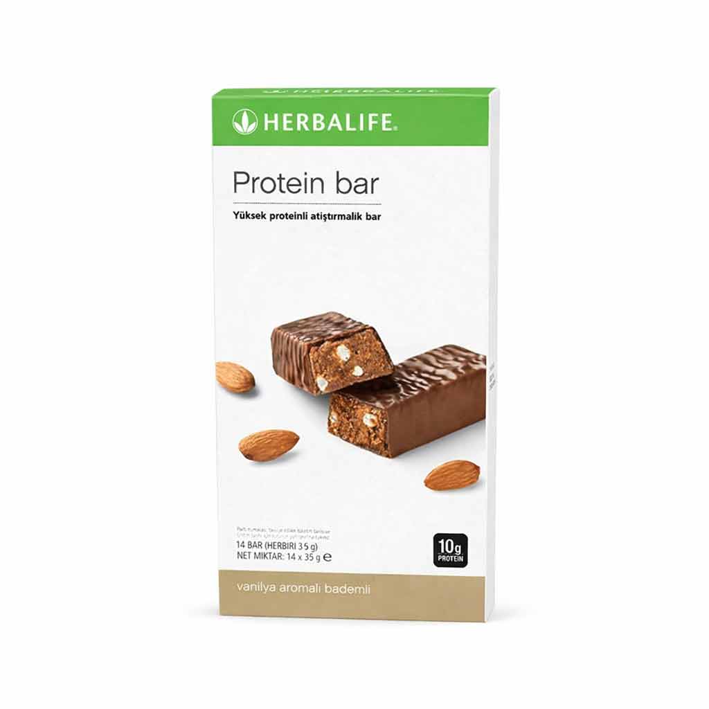 بروتين بار بالفانيليا واللوز من هيربالايف 35 جم (14) | سناك عالي البروتين