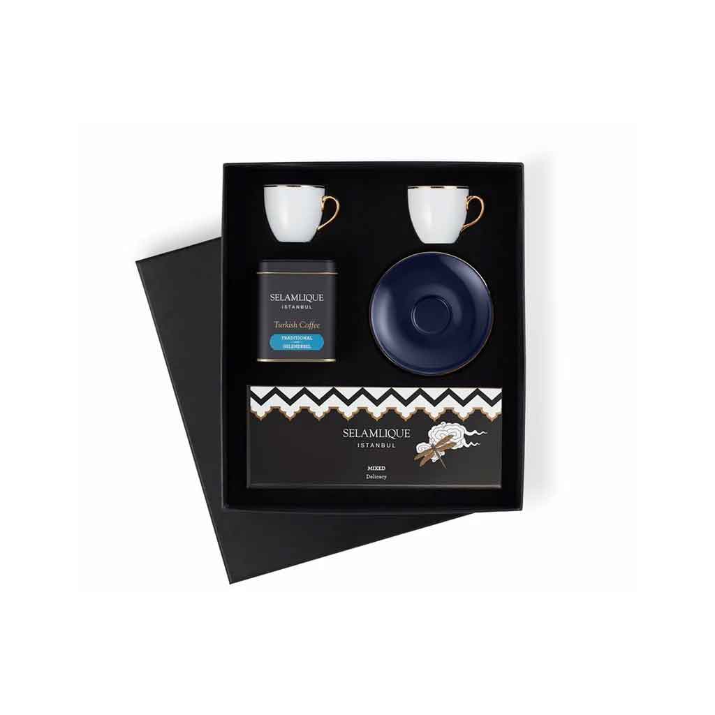 Selamlique Turkish Coffee, Delicacy and Cup Set - Premium Gift Collection