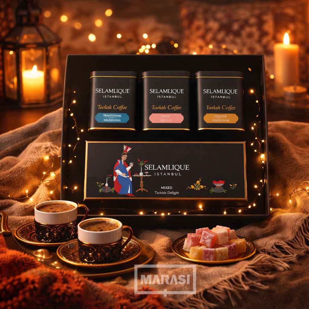 Selamlique Turkish Coffee & Turkish Delight Set