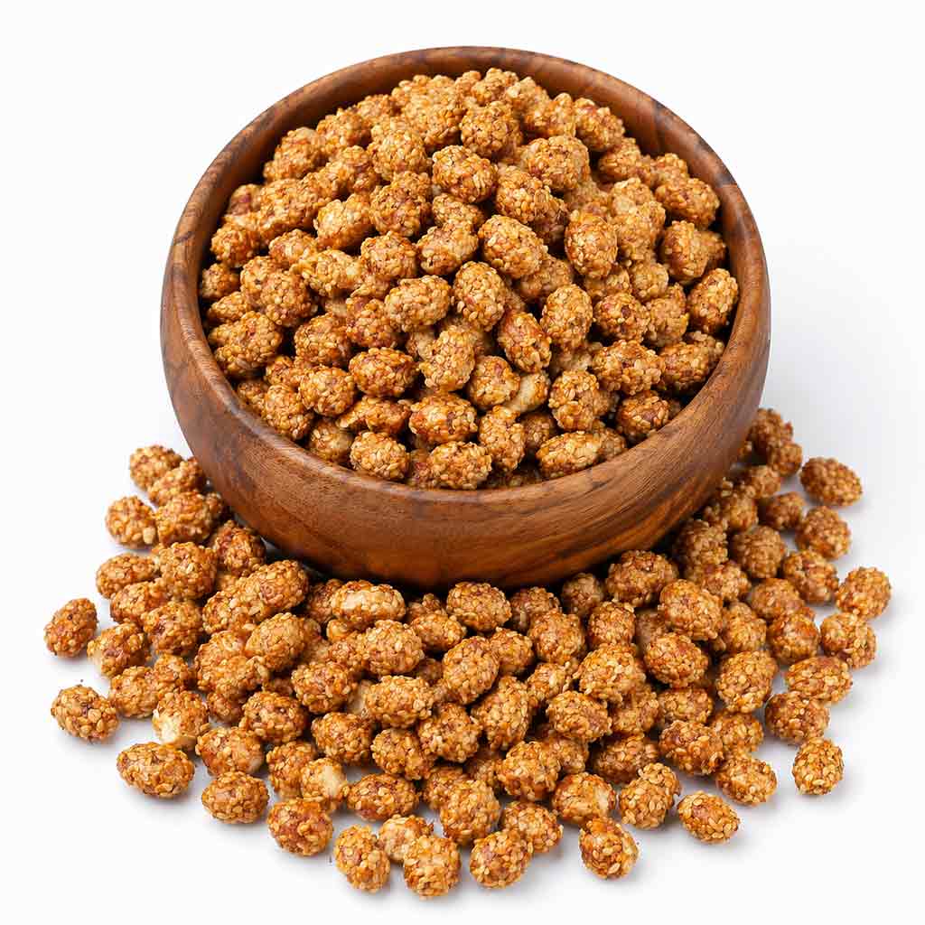 Roasted Peanuts with Sesame Seeds - Crunchy Snack Mix