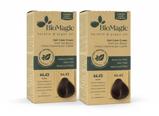 BioMagic Organic Hair Color 44.43 Intense Golden Mahogany Brown