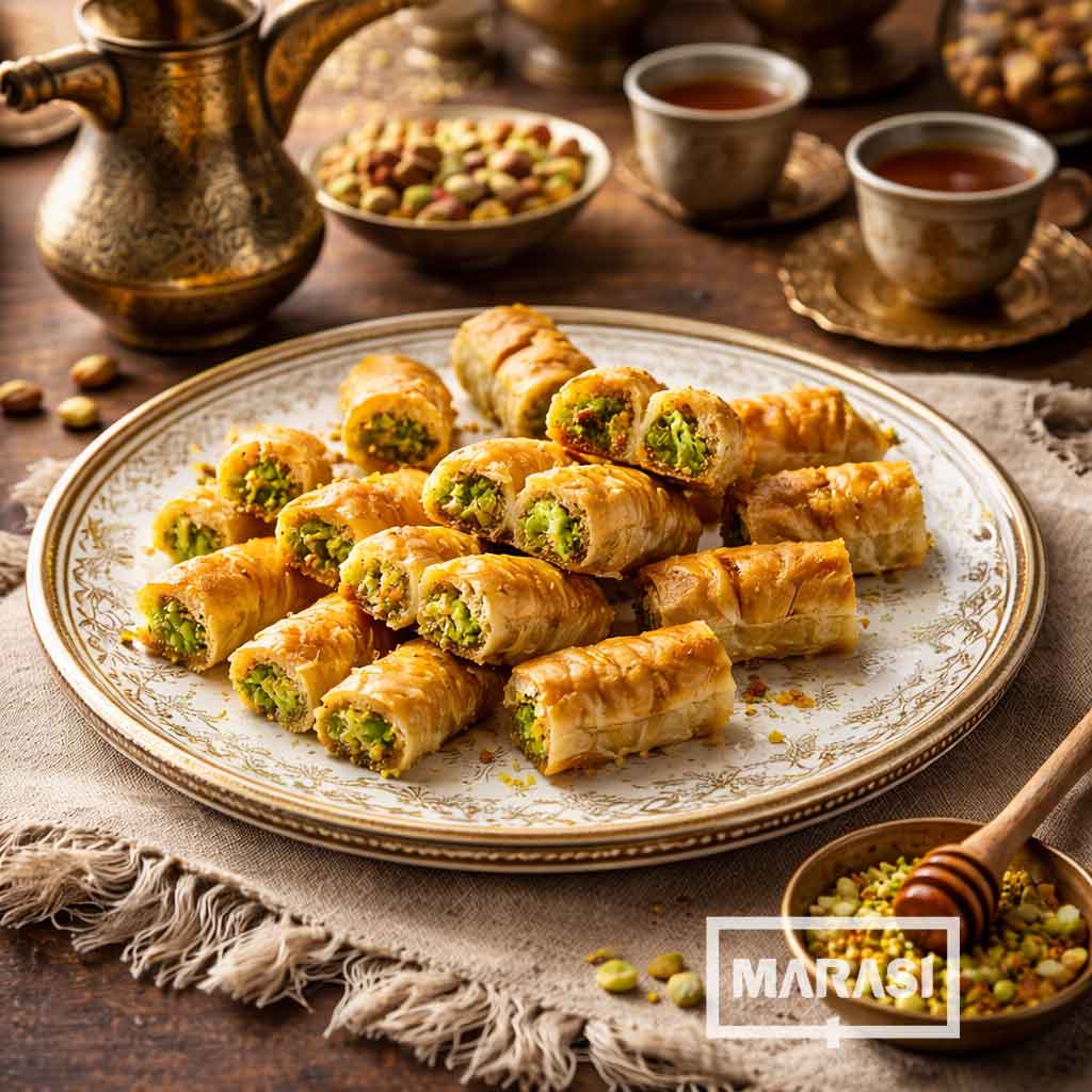 Zaitoune Sweets Pistachio Fingers with Honey 500g